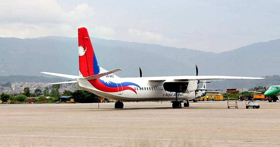 ग्राउन्डेड भएको न्यारो बडी जहाज नेपाल आयो